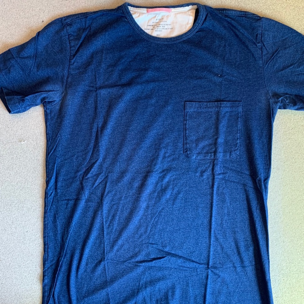 Apolos Men’s Casual T-Shirt Navy Blue